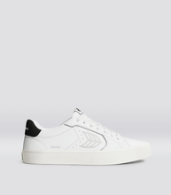 Load image into Gallery viewer, SALVAS Pebbled Leather White Ice Logo Black