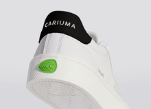Load image into Gallery viewer, SALVAS Pebbled Leather White Ice Logo Black
