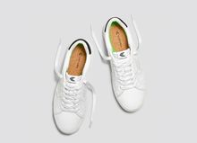 Load image into Gallery viewer, SALVAS Pebbled Leather White Ice Logo Black