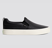 Load image into Gallery viewer, SLIP-ON Pebbled Leather Black
