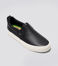 Load image into Gallery viewer, SLIP-ON Pebbled Leather Black