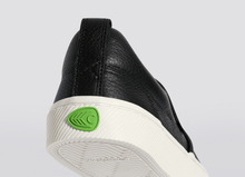 Load image into Gallery viewer, SLIP-ON Pebbled Leather Black