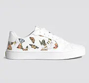 Load image into Gallery viewer, SALVAS Leather White Butterfly Print
